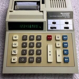 Sharp ELSI MATE EL-2168 Electronic‎ Printing Calculator Vintage Tested Working